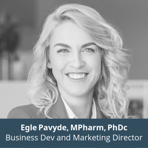 Egle Pavyde, Mpharm, PhDc, Business Development and Marketing Director