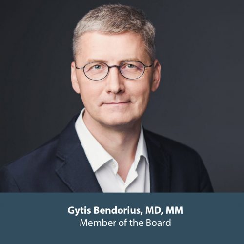 Gytis Bendorius, MD, MM, member of the Board