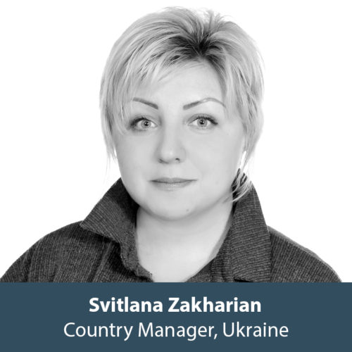 Svitlana Zakharian, Country Manager, Ukraine